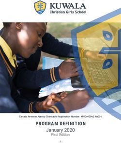 PROGRAM DEFINITION January 2020 - First Edition - Kuwala Christian ...