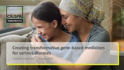 Creating transformative gene-based medicines for serious diseases - Corporate Overview | January 2020