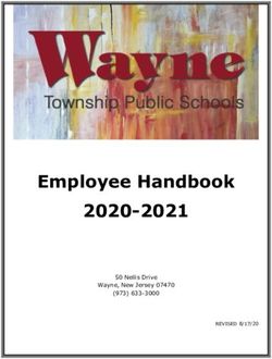 Employee Handbook 2020-2021 - 50 Nellis Drive Wayne, New Jersey 07470 (973) 633-3000 - Wayne Public Schools