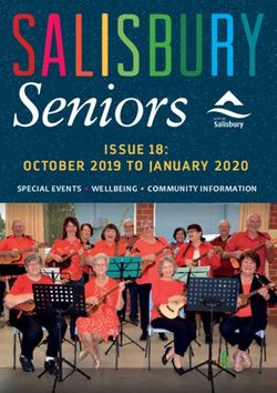 ISSUE 18: OCTOBER 2019 TO JANUARY 2020 - SPECIAL EVENTS WELLBEING COMMUNITY INFORMATION - City of Salisbury