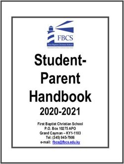 Student-Parent Handbook - 2020-2021 First Baptist Christian School P.O. Box 10275 APO