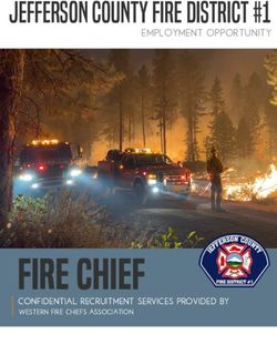FIRE CHIEF - Jefferson County Fire District #1 emPloyment oPPortunity - Executive Recruitment