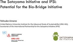 The Satoyama Initiative and IPSI: Potential for the Bio-Bridge Initiative - Convention on Biological ...