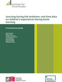 Learning during the lockdown: real-time data on children's experiences during home learning - IFS Briefing Note BN288 - Institute For Fiscal Studies