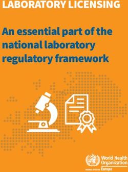 LABORATORY LICENSING An essential part of the national laboratory regulatory framework