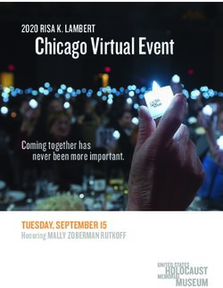 Chicago Virtual Event - Coming together has never been more important. 2020 RISA K. LAMBERT - United States ...