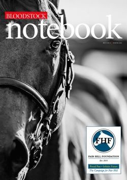 BLOODSTOCK notebookISSUE NO. 4 - Fair Hill Foundation