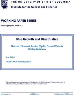 WORKING PAPER SERIES Working Paper #2020