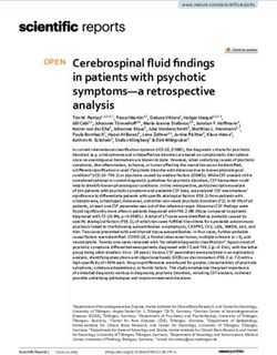 Cerebrospinal fluid findings in patients with psychotic symptoms-a retrospective analysis - Nature