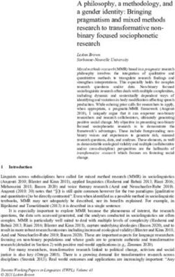 A philosophy, a methodology, and a gender identity: Bringing pragmatism and mixed methods research to transformative non-binary focused ...