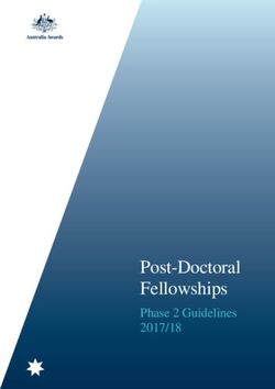 Post-Doctoral Fellowships - Phase 2 Guidelines 2017/18