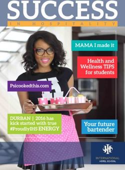 Your future bartender - Health and Wellness TIPS for students MAMA I made it - International Hotel School