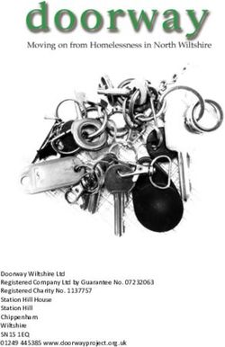 Doorway Wiltshire Ltd Registered Company Ltd by Guarantee No. 07232063 Registered Charity No. 1137757 Station Hill House Station Hill Chippenham ...