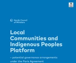 Local Communities and Indigenous Peoples Platform-potential governance arrangements under the Paris Agreement - Norden