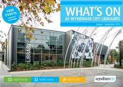 WHAT'S ON AT WYNDHAM CITY LIBRARIES - August - September 2021