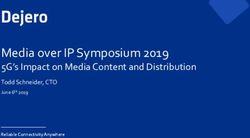 Media over IP Symposium 2019 - 5G's Impact on Media Content and Distribution Todd Schneider, CTO - F2 ...