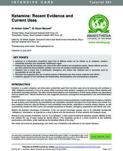 Ketamine: Recent Evidence and Current Uses