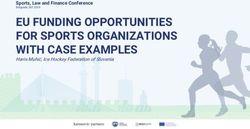 EU FUNDING OPPORTUNITIES FOR SPORTS ORGANIZATIONS WITH CASE EXAMPLES - Sports, Law and Finance Conference