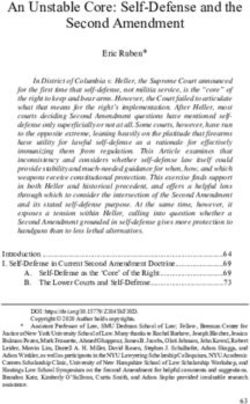 An Unstable Core: Self-Defense and the Second Amendment - SMU Scholar