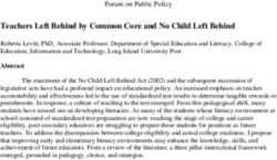 Teachers Left Behind by Common Core and No Child Left Behind