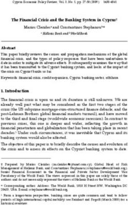 The Financial Crisis and the Banking System in Cyprus