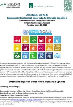 Little Hands, Big Work: Sustainable Development Goals in Early Childhood Education - Vermont Agency of ...