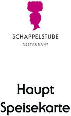 Haupt Speisekarte - Schappelstube