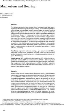 Magnesium and Hearing - Michael J. Cevette* Jürgen Vormann# Kay Franz