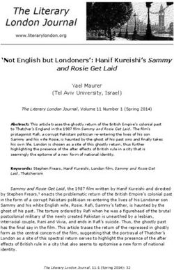 Not English but Londoners': Hanif Kureishi's Sammy