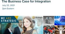 The Business Case for Integration - July 22, 2021 2pm Eastern - Strategic Information Group