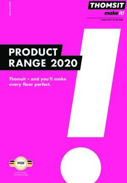 PRODUCT RANGE 2020 Thomsit - and you'll make every floor perfect - PCI ...