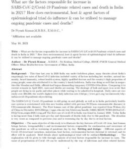 WHAT ARE THE FACTORS RESPONSIBLE FOR INCREASE IN SARS-COV-2/COVID-19 PANDEMIC RELATED CASES AND DEATH IN INDIA IN 2021? HOW DOES ENVIRONMENTAL ...