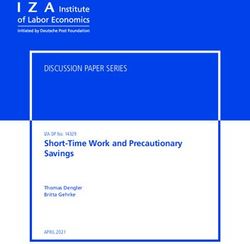 Short-Time Work and Precautionary Savings - DISCUSSION PAPER SERIES - Institute of ...