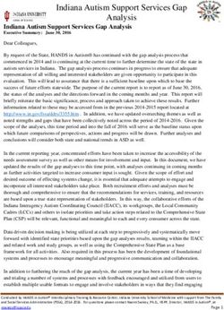 Indiana Autism Support Services Gap Analysis - IN.gov