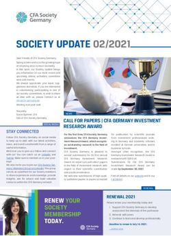 SOCIETY UPDATE 02/2021 - CFA Society Germany