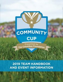 2019 TEAM HANDBOOK AND EVENT INFORMATION - The Community ...