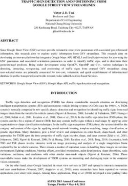 TRAFFIC SIGN DETECTION AND POSITIONING FROM GOOGLE STREET VIEW STREAMLINES