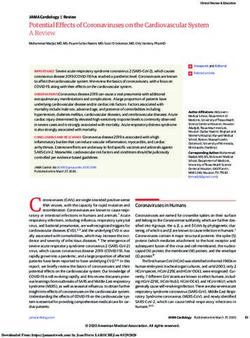 Potential Effects of Coronaviruses on the Cardiovascular System A Review