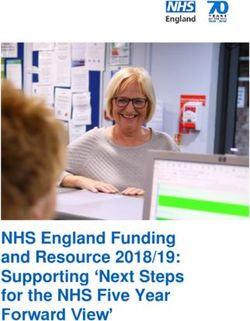 NHS England Funding and Resource 2018/19: Supporting 'Next Steps for the NHS Five Year Forward View'