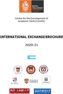 INTERNATIONAL EXCHANGE BROCHURE - 2020-21 CENTRE FOR THE DEVELOPMENT OF ACADEMIC SKILLS (CEDAS) - ROYAL HOLLOWAY, UNIVERSITY ...