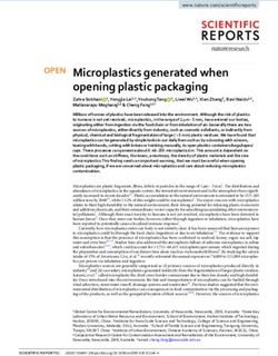 Microplastics generated when opening plastic packaging