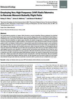 Employing Very High Frequency (VHF) Radio Telemetry to Recreate Monarch Butterfly Flight Paths