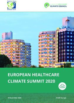 EUROPEAN HEALTHCARE CLIMATE SUMMIT 2020 - 10 November 2020 HCWH Europe - Health ...