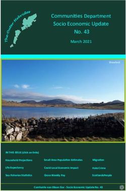 Communities Department Socio Economic Update No. 43 - March 2021 - Comhairle nan Eilean Siar