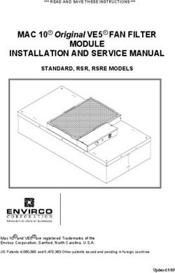 MODULE INSTALLATION AND SERVICE MANUAL - MAC 10 Original VE5 FAN FILTER