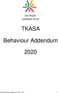 TKASA Behaviour Addendum 2020 - THE PRIORY LEARNING TRUST
