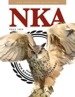 FALL 2020 NEW KNOWLEDGE ADVENTURES - ISU Continuing Education and Workforce Training