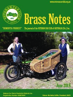 June 2018 Veteran Car Club of Australia (Victoria) Inc. Registration Number A0097964Y