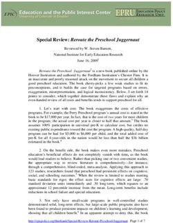 Special Review: Reroute the Preschool Juggernaut