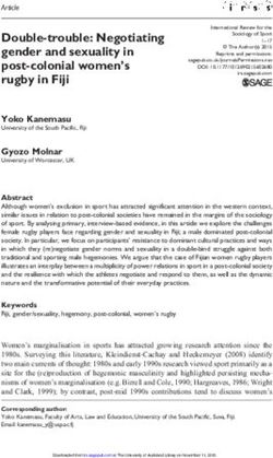 Double-trouble: Negotiating gender and sexuality in post-colonial women's rugby in Fiji
